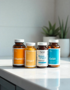 jars of supplements for longevity